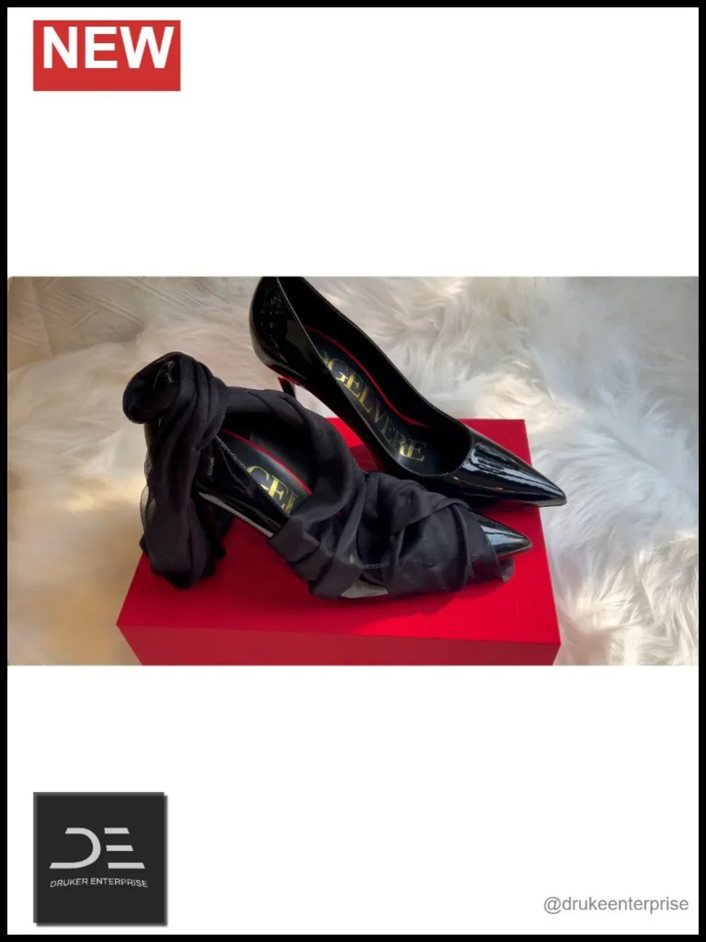 Stiletto Heels Patent Leather Pointed Toe Pumps 4in High Heel Women's Shoes
